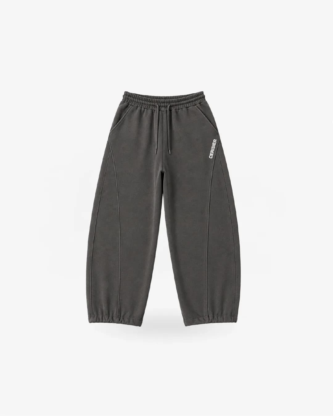 Jogging barrel de Cerisier en gris oscuro, vista frontal