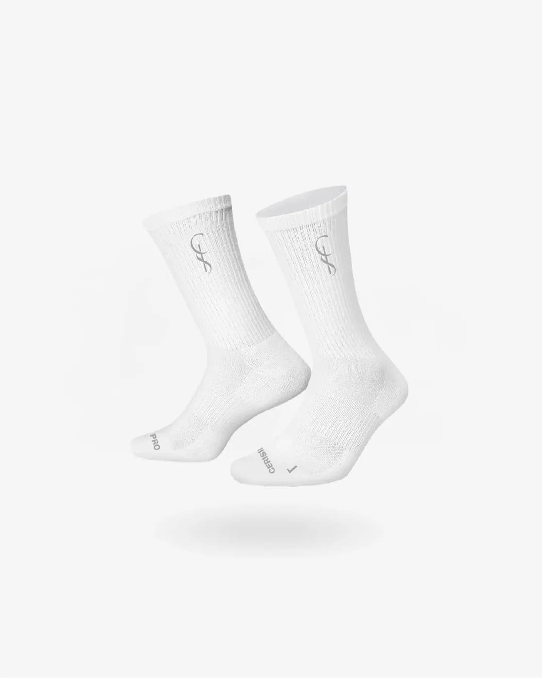 Medias deportivas de Cerisier en blanco, vista frontal