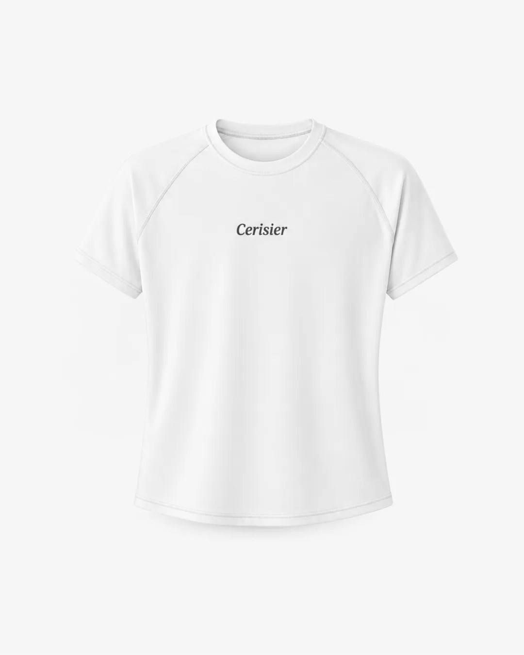 Remera técnica raglan de Cerisier en blanco, vista frontal
